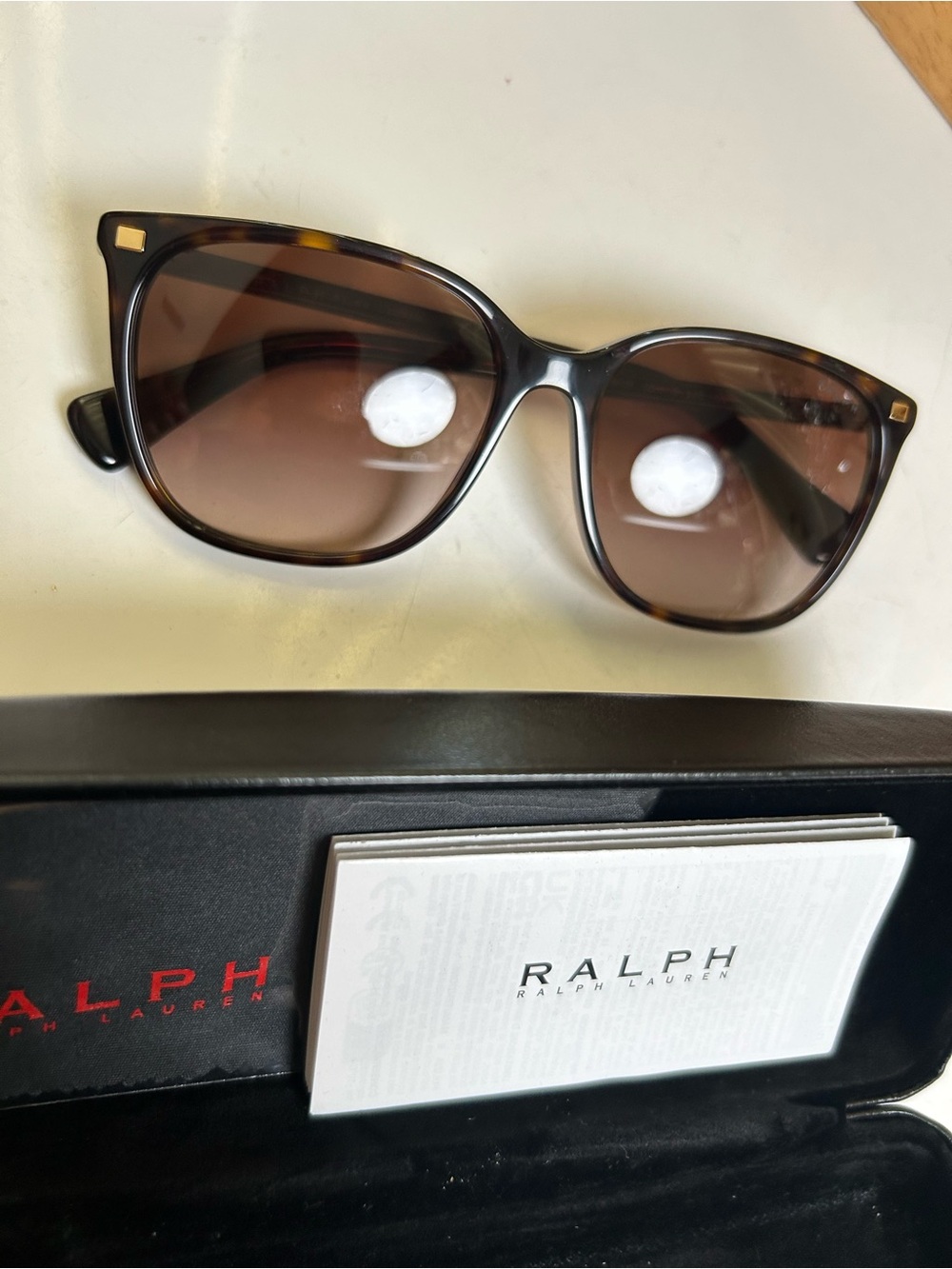 Ralph Lauren Women's Brown Gradient Cat Eye Sunglasses with Tortoiseshell Frame